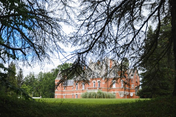 Exterior forest wedding venue setting